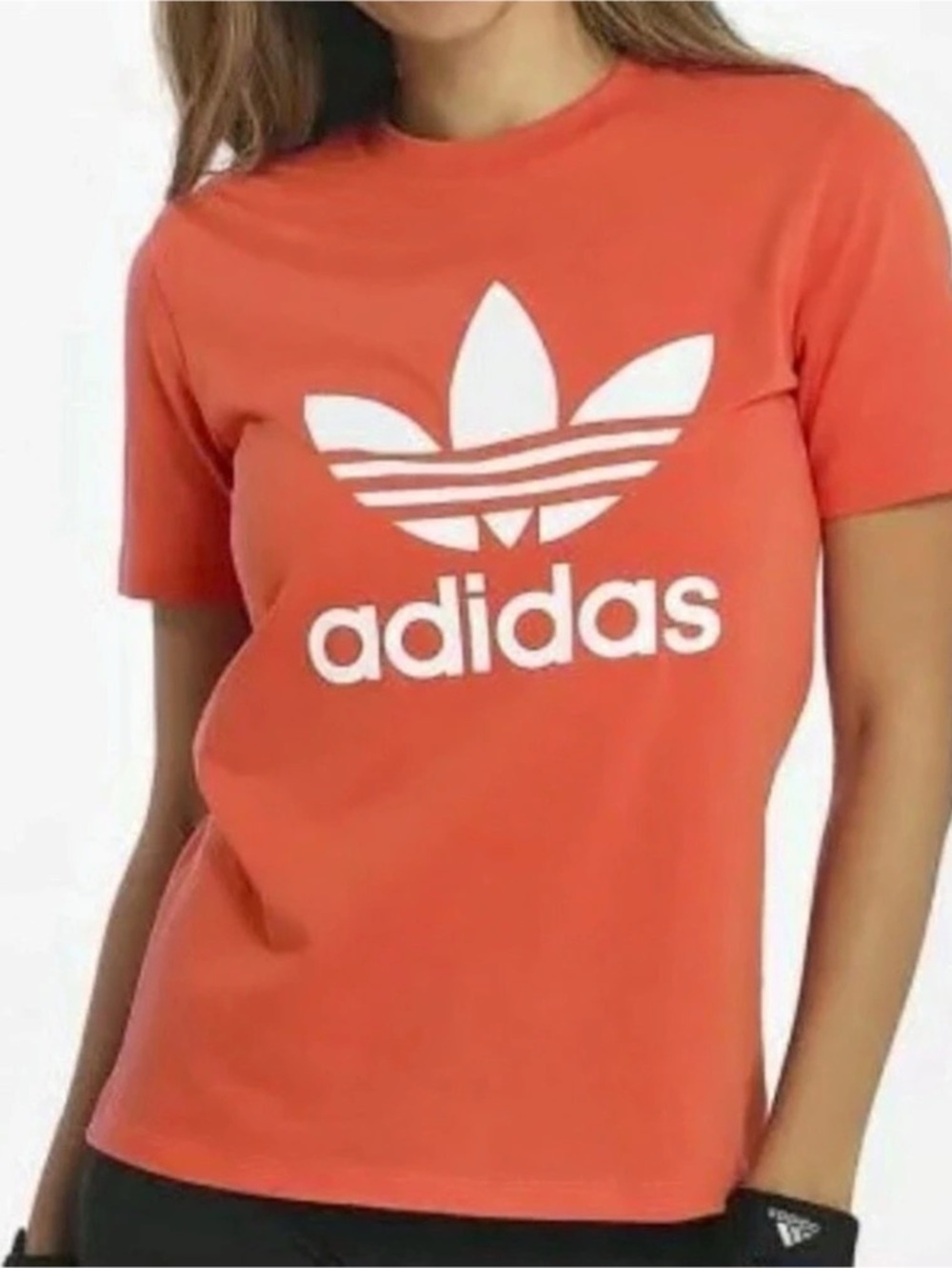adidas Originals Trefoil Tee Trefoil Logo Tee in Orange Size Medium NEW